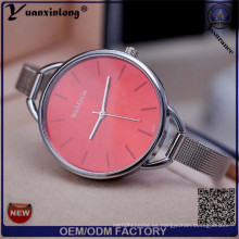 Yxl-413 2016 señoras de la manera reloj de pulsera Japón Movt reloj de cuarzo colorido Dial Vogue vestido de malla correa mujeres reloj